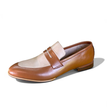 Double Colour Penny Loafers