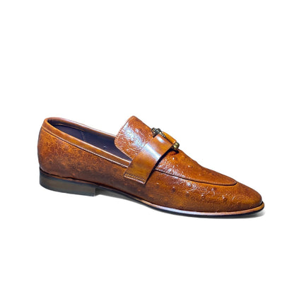 Textured Leather Penny Loafers