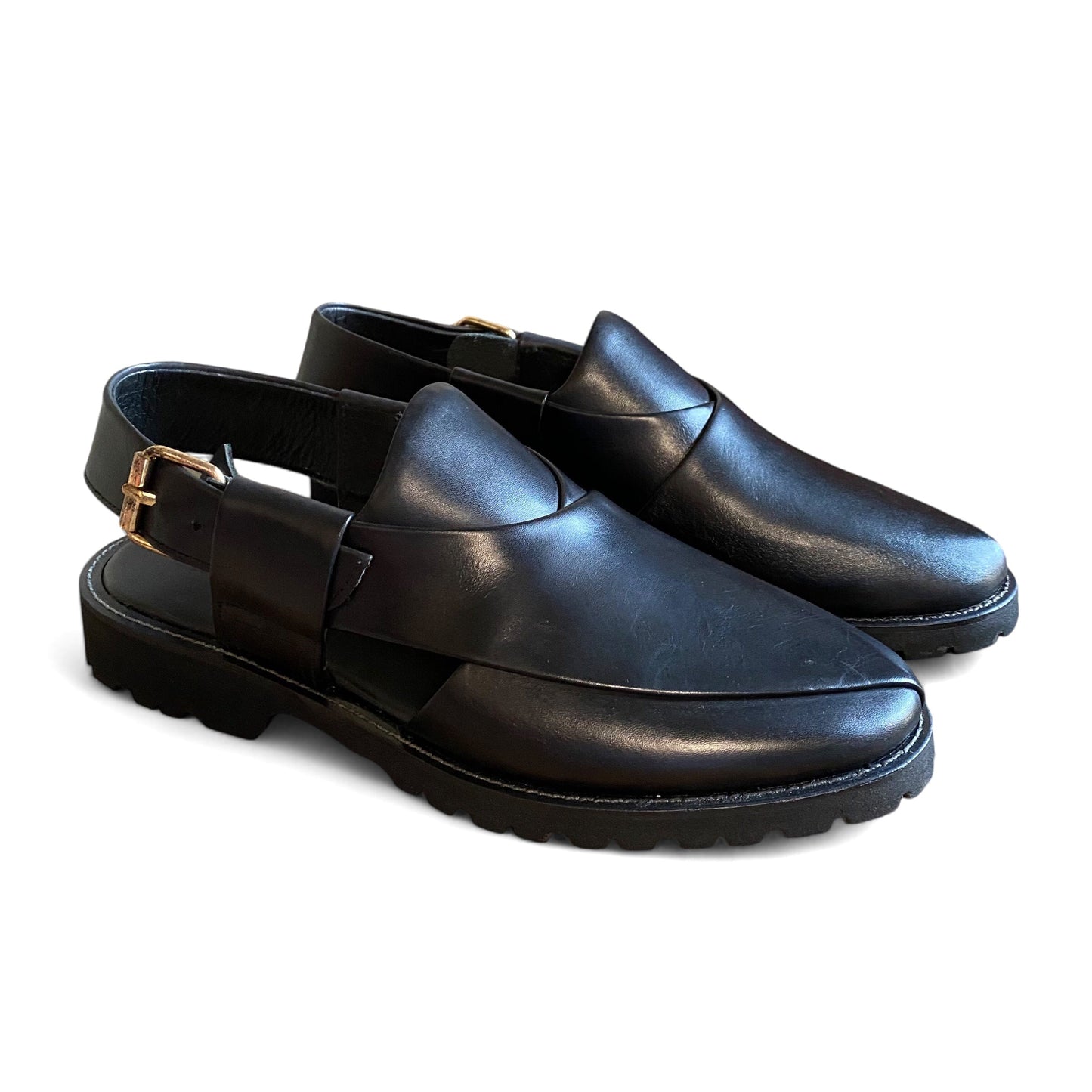 Black Peshawari Chappal