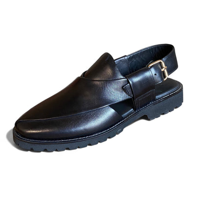 Black Peshawari Chappal