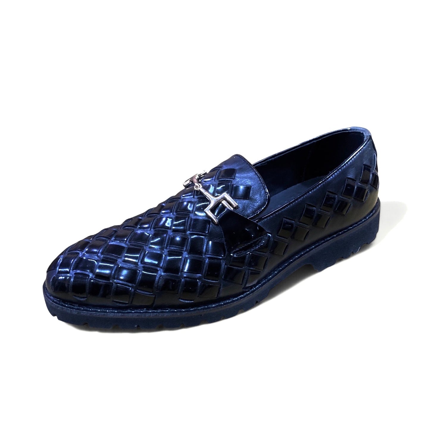 Knitted Black Bit Loafers