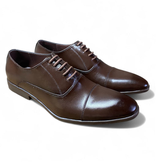 Dark Brown Cape-toe Oxfords