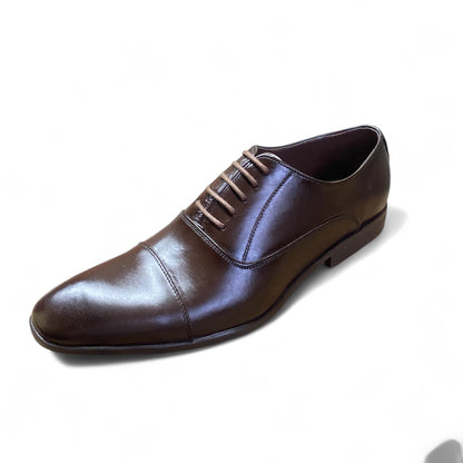 Dark Brown Cape-toe Oxfords