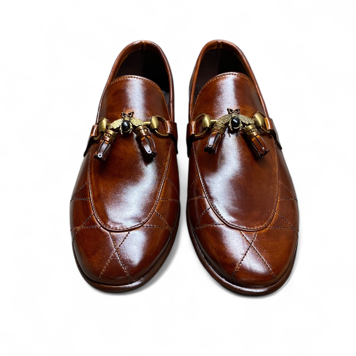 Dark Tan Tassel Loafers