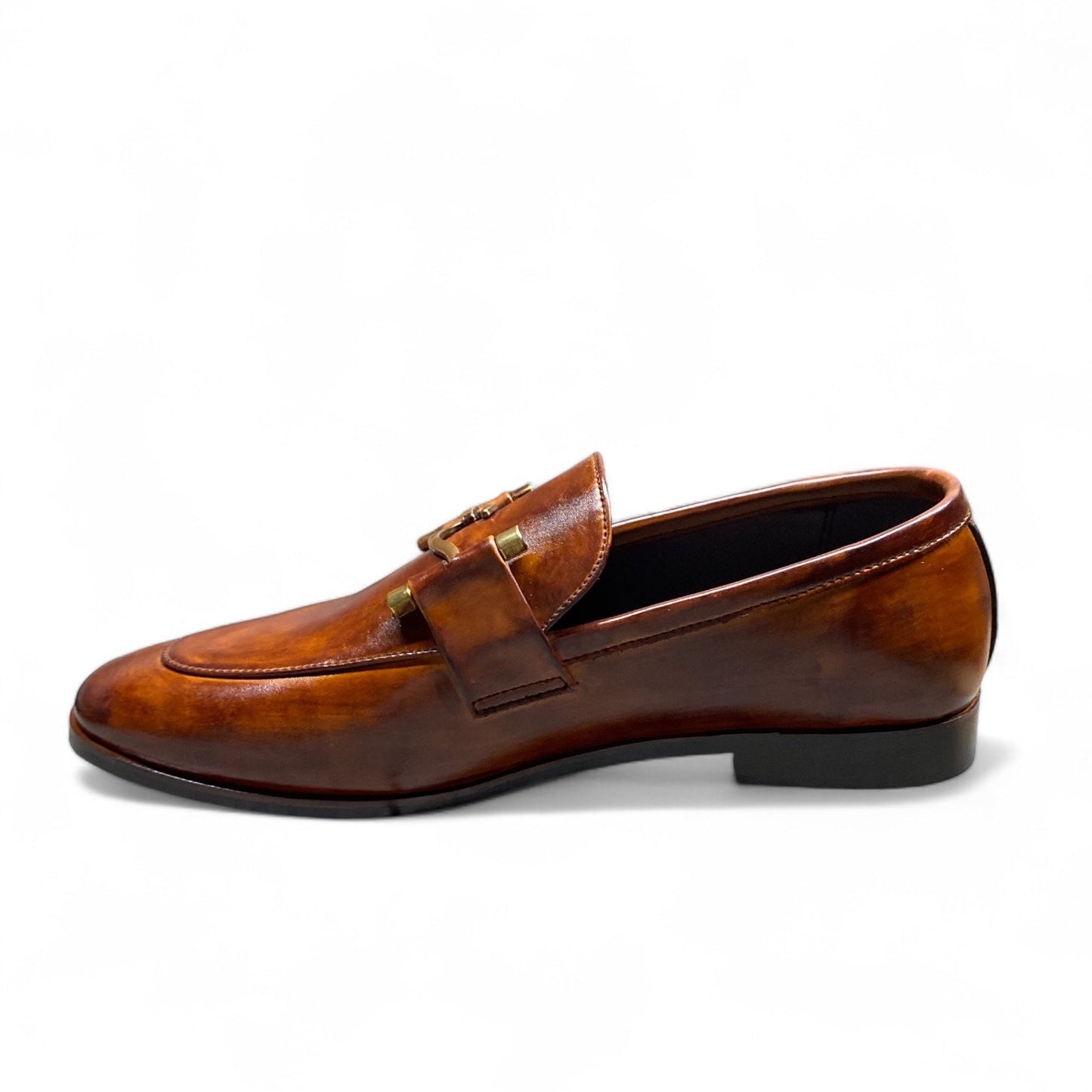 Tan Brown Horsebit Loafers