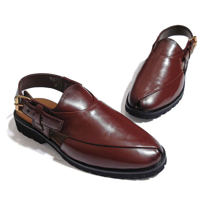 Dark Brown Peshawari Chappal