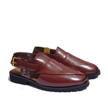 Dark Brown Peshawari Chappal