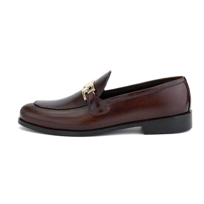 Dark Brown Bit Penny Loafers